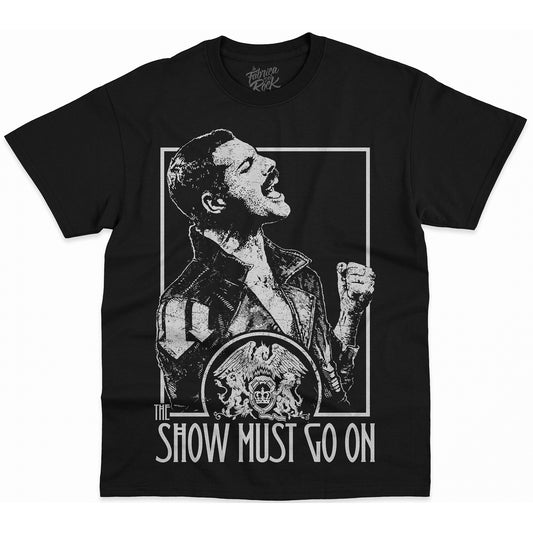 POLERA NEGRA SHOW MUST GO ON